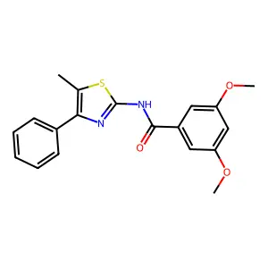 3,5-dimethoxy-N-(5-methyl-4-phenyl-1,3-thiazol-2-yl)benzamide structure