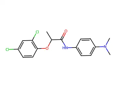 2-(2,4-dichlorophenoxy)-N-[4-(dimethylamino)phenyl]propanamide structure