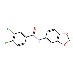 N-(1,3-benzodioxol-5-yl)-3,4-dichlorobenzamide structure