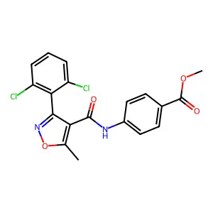 Methyl 4-({[3-(2,6-dichlorophenyl)-5-methylisoxazol-4-yl]carbonyl}amino)benzoate structure