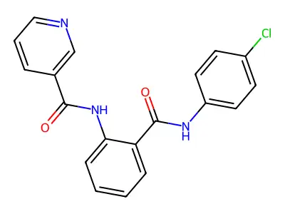 N-[2-[(4-chlorophenyl)carbamoyl]phenyl]pyridine-3-carboxamide structure