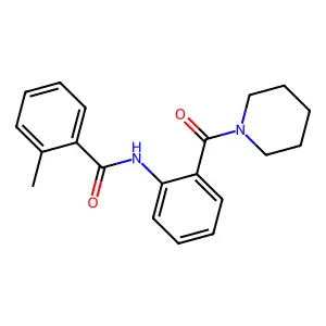 2-methyl-N-[2-(piperidine-1-carbonyl)phenyl]benzamide structure