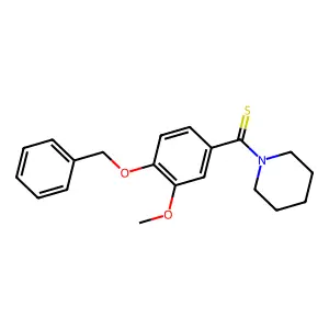[4-(Benzyloxy)-3-methoxyphenyl](piperidin-1-yl)methanethione structure