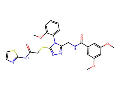 3,5-dimethoxy-N-((4-(2-methoxyphenyl)-5-((2-oxo-2- structure