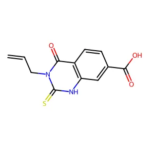4-Oxo-3-(prop-2-en-1-yl)-2-sulfanyl-3,4-dihydroquinazoline-7-carboxylic acid structure