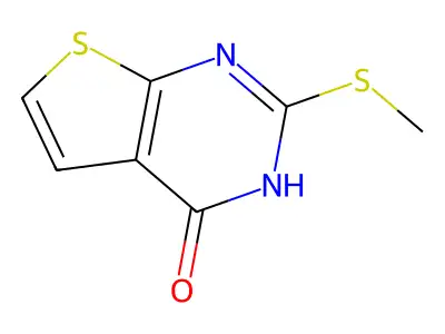 2-methylsulfanyl-3H-thieno[2,3-d]pyrimidin-4-one structure