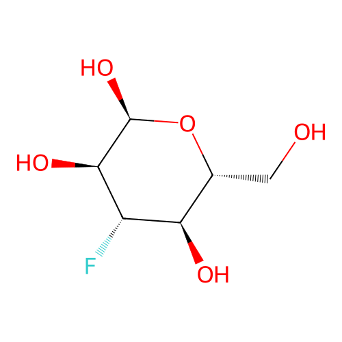 alpha-D-3-Deoxy-3-fluoroglucopyranose structure