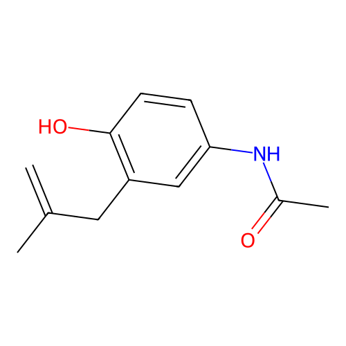 4-Acetamido-2-methallylphenol structure