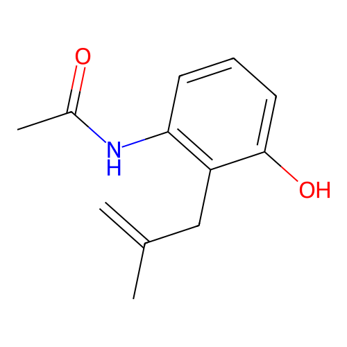 3-Acetamido-2-methallylphenol structure