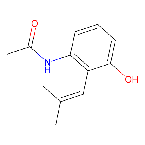 3-Acetamido-2-[2-methyl-1-propenyl]phenol structure