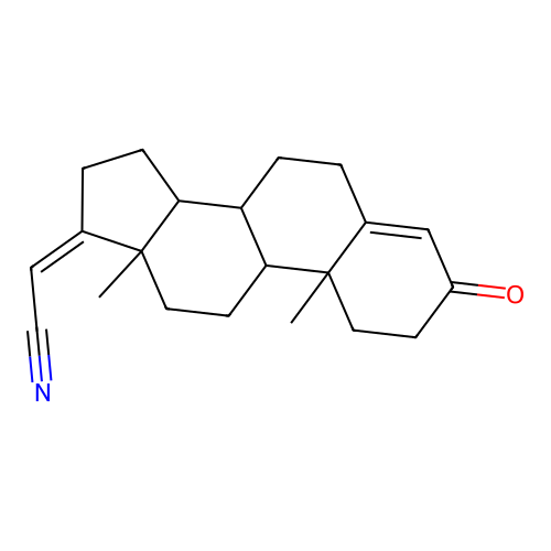 (17Z)-3-Oxopregna-4,17-diene-21-nitrile structure