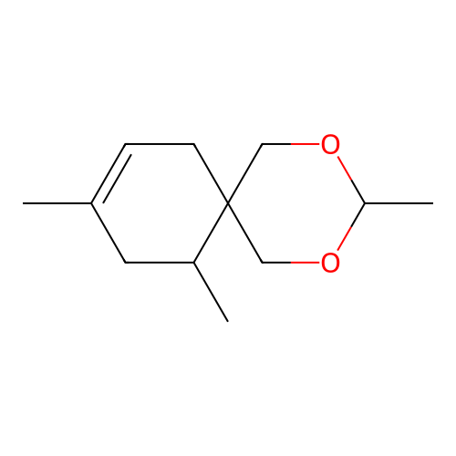 3,9,11-Trimethyl-2,4-dioxaspiro[5.5]undec-8-ene structure