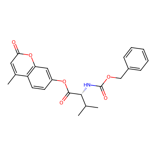 (4-methyl-2-oxochromen-7-yl) (2R)-3-methyl-2-(phenylmethoxycarbonylamino)butanoate structure