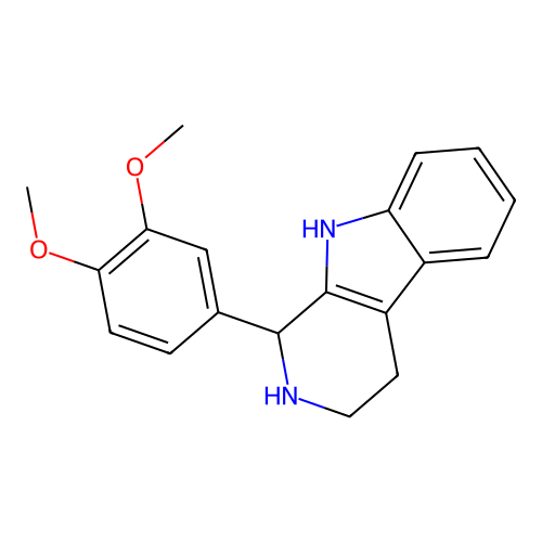 1-(3,4-dimethoxyphenyl)-2,3,4,9-tetrahydro-1H-pyrido[3,4-b]indole structure
