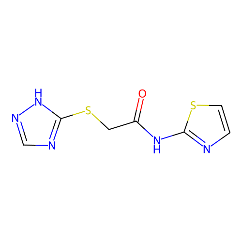 N-(1,3-thiazol-2-yl)-2-(4H-1,2,4-triazol-3-ylsulfanyl)acetamide structure