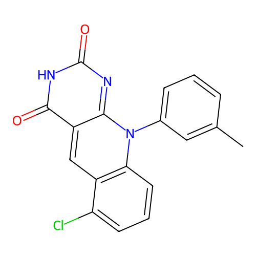 6-chloro-10-(3-methylphenyl)pyrimido[4,5-b]quinoline-2,4(3H,10H)-dione structure