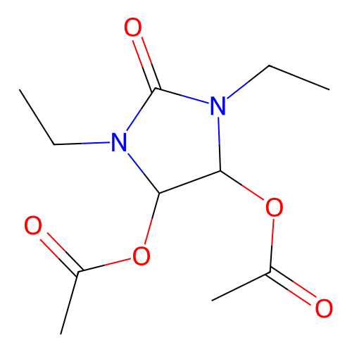 1,3-Diethyl-2-oxoimidazolidine-4,5-diyl diacetate structure