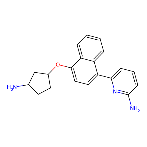 6-[4-[(3-Aminocyclopentyl)oxy]-1-naphthalenyl]-2-pyridinamine structure