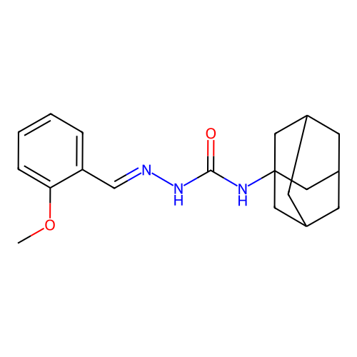 2-methoxybenzaldehyde N-1-adamantylsemicarbazone structure