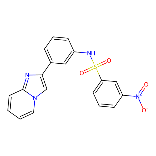 N-(3-(imidazo[1,2-a]pyridin-2-yl)phenyl)-3-nitrobenzenesulfonamide structure