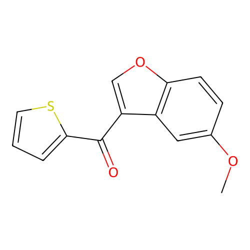(5-Methoxy-benzofuran-3-yl)-thiophen-2-yl-methanone structure