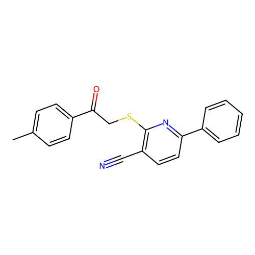 2-{[2-(4-Methylphenyl)-2-oxoethyl]sulfanyl}-6-phenylpyridine-3-carbonitrile structure