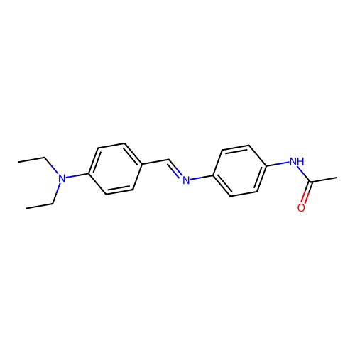 Acetamide, N-[4-(4-diethylaminobenzylidenamino)phenyl]- structure
