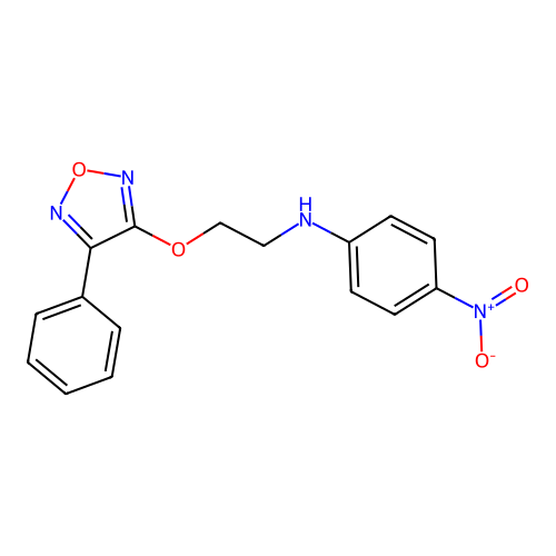3-(2-{4-Nitroanilino}ethoxy)-4-phenyl-1,2,5-oxadiazole structure
