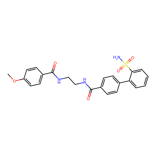 N-[2-(4-Methoxybenzamido)ethyl]-2'-sulfamoyl[1,1'-biphenyl]-4-carboxamide structure