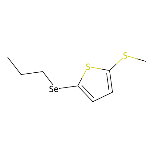 Thiophene, 2-(methylthio)-5-(propylselenyl)- structure