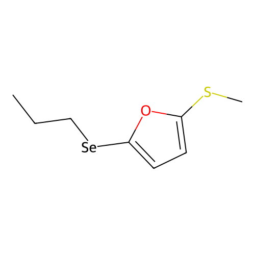 Furan, 2-(methylthio)-5-(propylselenyl)- structure