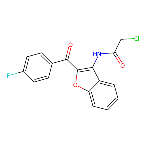 2-chloro-N-{2-[(4-fluorophenyl)carbonyl]-1-benzofuran-3-yl}acetamide structure