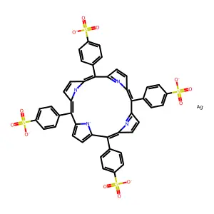 Silver tetraphenylporphine sulfonate structure