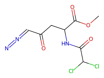 Methyl 5-diazo-2-[(2,2-dichloroacetyl)amino]-4-oxopentanoate structure