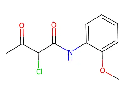 Butanamide, 2-chloro-N-(2-methoxyphenyl)-3-oxo- structure