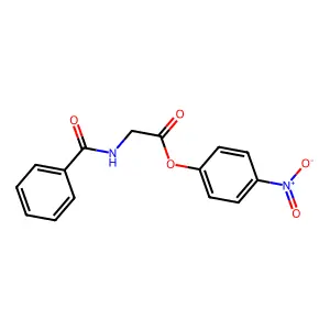 4-nitrophenyl N-benzoylglycinate structure