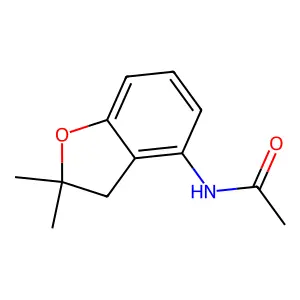 Acetamide, N-(2,3-dihydro-2,2-dimethyl-4-benzofuranyl)- structure