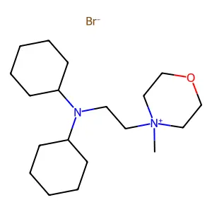 Morpholinium, 4-(2-(dicyclohexylamino)ethyl)-4-methyl-, bromide structure
