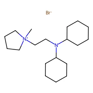 Pyrrolidinium, 1-(2-(dicyclohexylamino)ethyl)-1-methyl-, bromide structure