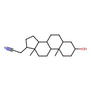3-Hydroxypregnane-21-nitrile structure