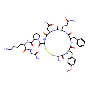 Vasopressin, 2-(O-methyl-L-tyrosine)-8-L-lysine structure