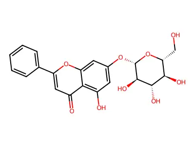 Chrysin-7 beta-monoglucoside structure