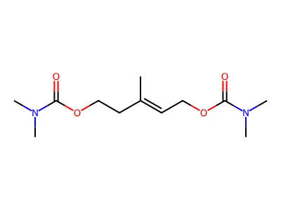 [5-(dimethylcarbamoyloxy)-3-methylpent-3-enyl] N,N-dimethylcarbamate structure