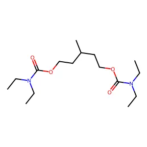 [5-(diethylcarbamoyloxy)-3-methylpentyl] N,N-diethylcarbamate structure