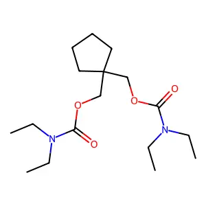 [1-(diethylcarbamoyloxymethyl)cyclopentyl]methyl N,N-diethylcarbamate structure