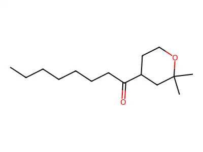 1-(2,2-dimethyltetrahydro-2H-pyran-4-yl)octan-1-one structure