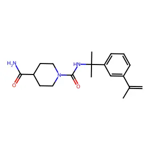 1-N-[2-(3-prop-1-en-2-ylphenyl)propan-2-yl]piperidine-1,4-dicarboxamide structure