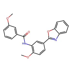 N-[5-(1,3-benzoxazol-2-yl)-2-methoxyphenyl]-3-methoxybenzamide structure