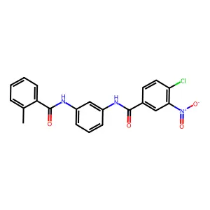4-chloro-N-[3-[(2-methylbenzoyl)amino]phenyl]-3-nitrobenzamide structure