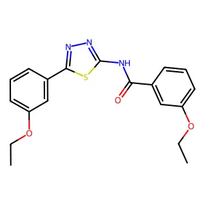 3-ethoxy-N-[5-(3-ethoxyphenyl)-1,3,4-thiadiazol-2-yl]benzamide structure